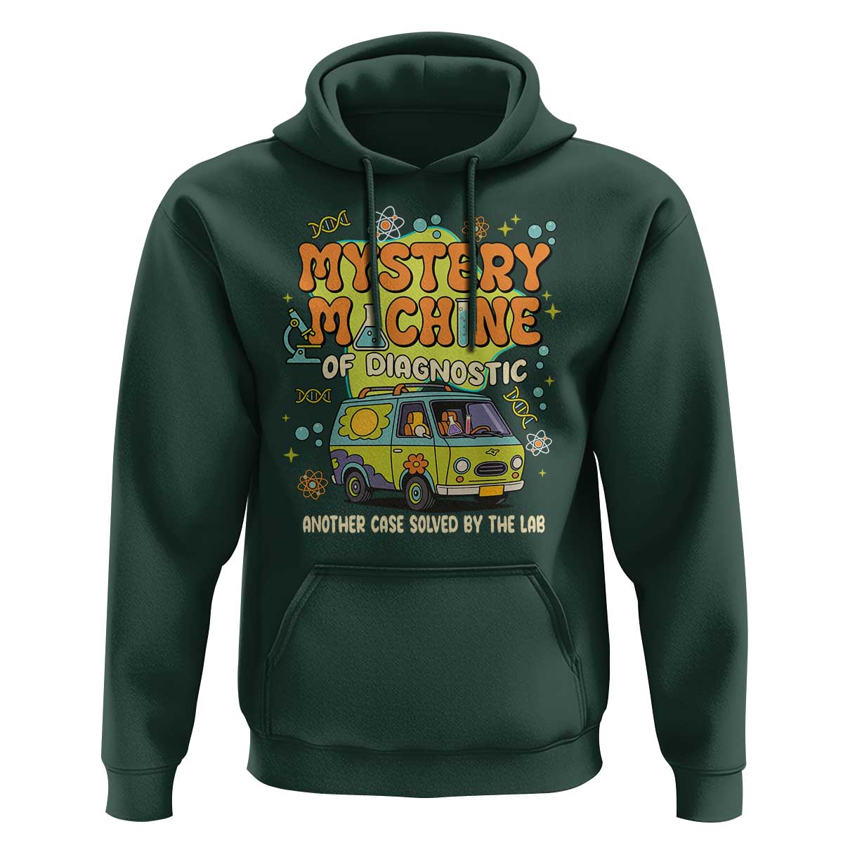 Funny Laboratory Week Scientist Hoodie Mystery Machine Of Diagnostic Chemistry Medical Van