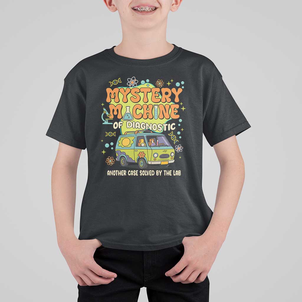 Funny Laboratory Week Scientist T Shirt For Kid Mystery Machine Of Diagnostic Chemistry Medical Van