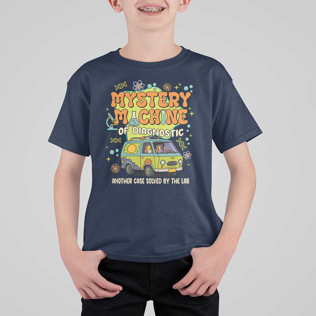Funny Laboratory Week Scientist T Shirt For Kid Mystery Machine Of Diagnostic Chemistry Medical Van