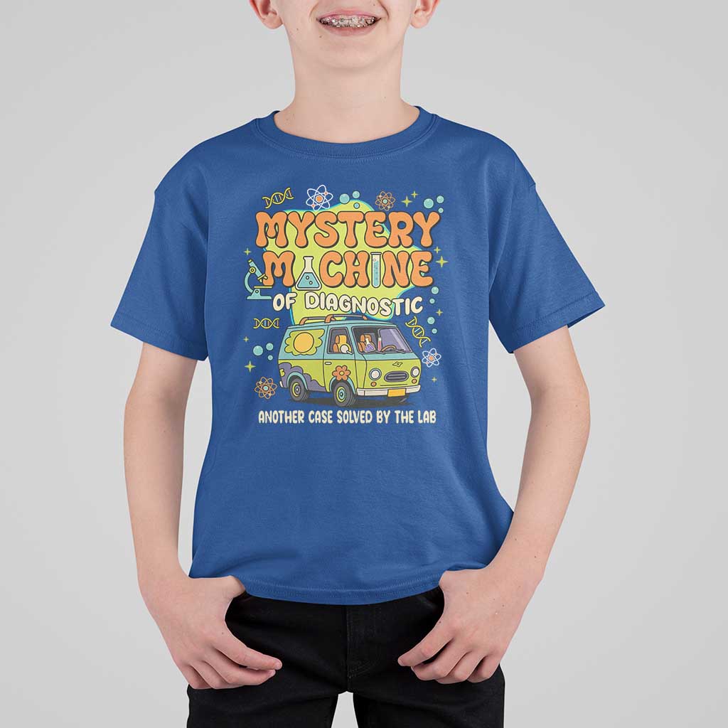 Funny Laboratory Week Scientist T Shirt For Kid Mystery Machine Of Diagnostic Chemistry Medical Van