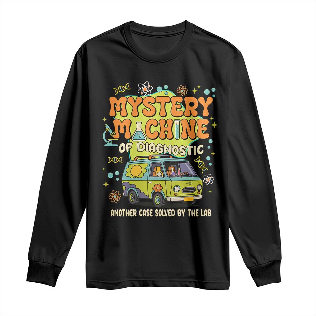 Funny Laboratory Week Scientist Long Sleeve Shirt Mystery Machine Of Diagnostic Chemistry Medical Van