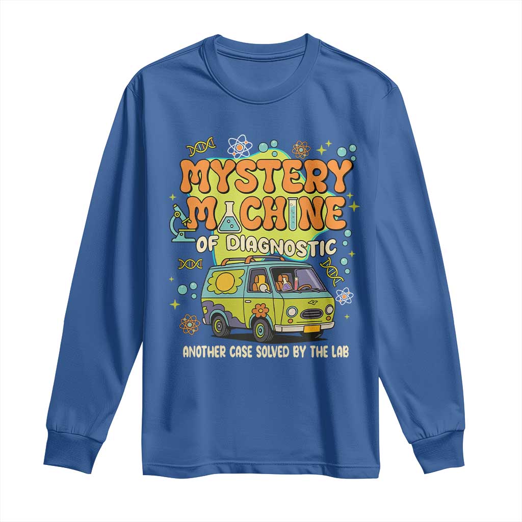 Funny Laboratory Week Scientist Long Sleeve Shirt Mystery Machine Of Diagnostic Chemistry Medical Van