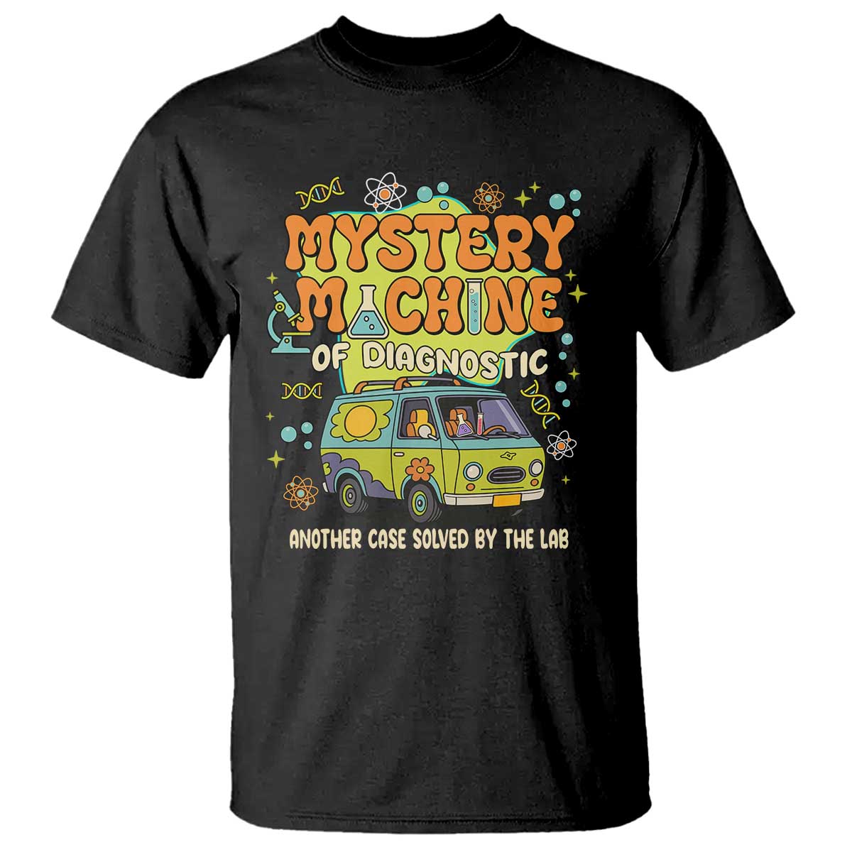 Funny Laboratory Week Scientist T Shirt Mystery Machine Of Diagnostic Chemistry Medical Van
