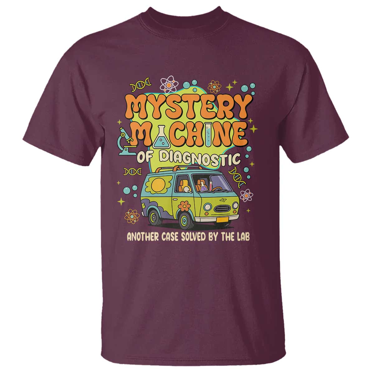 Funny Laboratory Week Scientist T Shirt Mystery Machine Of Diagnostic Chemistry Medical Van