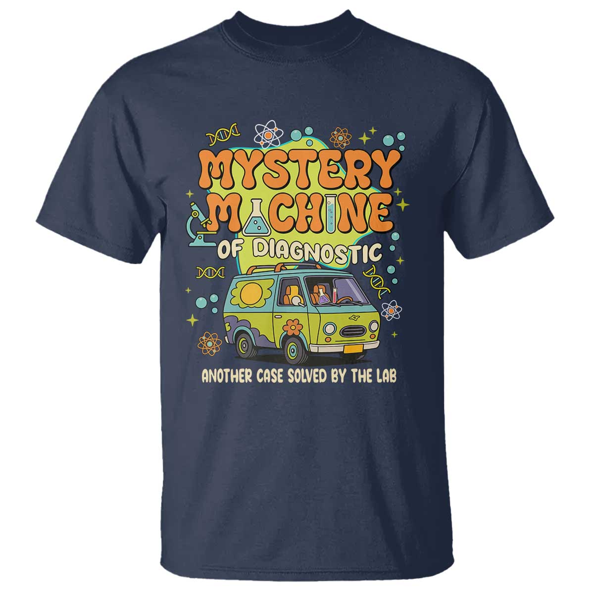 Funny Laboratory Week Scientist T Shirt Mystery Machine Of Diagnostic Chemistry Medical Van
