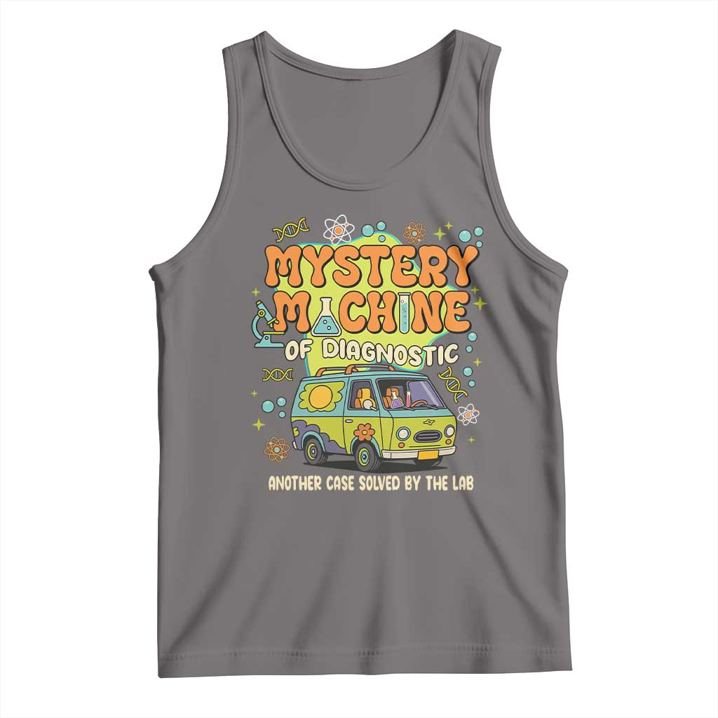 Funny Laboratory Week Scientist Tank Top Mystery Machine Of Diagnostic Chemistry Medical Van