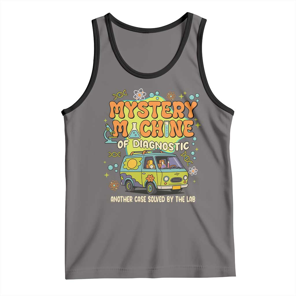 Funny Laboratory Week Scientist Tank Top Mystery Machine Of Diagnostic Chemistry Medical Van