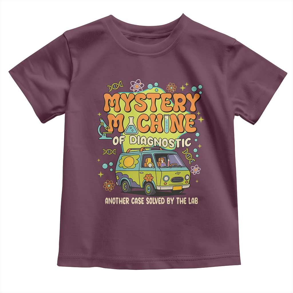 Funny Laboratory Week Scientist Toddler T Shirt Mystery Machine Of Diagnostic Chemistry Medical Van