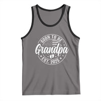 Funny Promoted To Grandpa 2025 Tank Top Newborn Vintage American Flag Baby Footprint