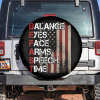 Stroke Awareness Spare Tire Cover BEFAST Stroke Symptoms Vintage American Flag
