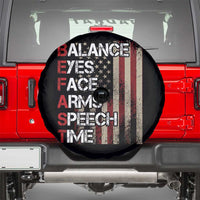Stroke Awareness Spare Tire Cover BEFAST Stroke Symptoms Vintage American Flag