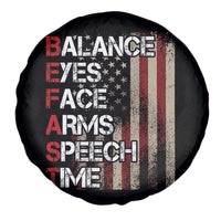 Stroke Awareness Spare Tire Cover BEFAST Stroke Symptoms Vintage American Flag