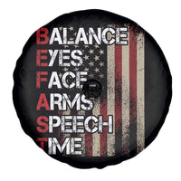 Stroke Awareness Spare Tire Cover BEFAST Stroke Symptoms Vintage American Flag