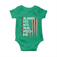 Stroke Awareness Baby Onesie BEFAST Stroke Symptoms Vintage American Flag