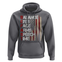 Stroke Awareness Hoodie BEFAST Stroke Symptoms Vintage American Flag