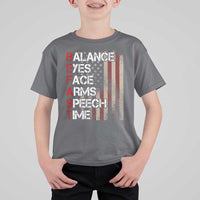Stroke Awareness T Shirt For Kid BEFAST Stroke Symptoms Vintage American Flag