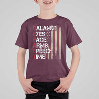 Stroke Awareness T Shirt For Kid BEFAST Stroke Symptoms Vintage American Flag