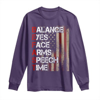 Stroke Awareness Long Sleeve Shirt BEFAST Stroke Symptoms Vintage American Flag