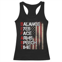 Stroke Awareness Racerback Tank Top BEFAST Stroke Symptoms Vintage American Flag