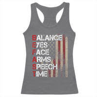 Stroke Awareness Racerback Tank Top BEFAST Stroke Symptoms Vintage American Flag