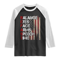 Stroke Awareness Raglan Shirt BEFAST Stroke Symptoms Vintage American Flag