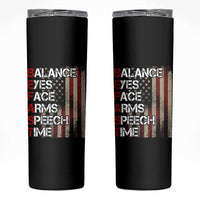 Stroke Awareness Skinny Tumbler BEFAST Stroke Symptoms Vintage American Flag
