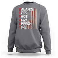 Stroke Awareness Sweatshirt BEFAST Stroke Symptoms Vintage American Flag
