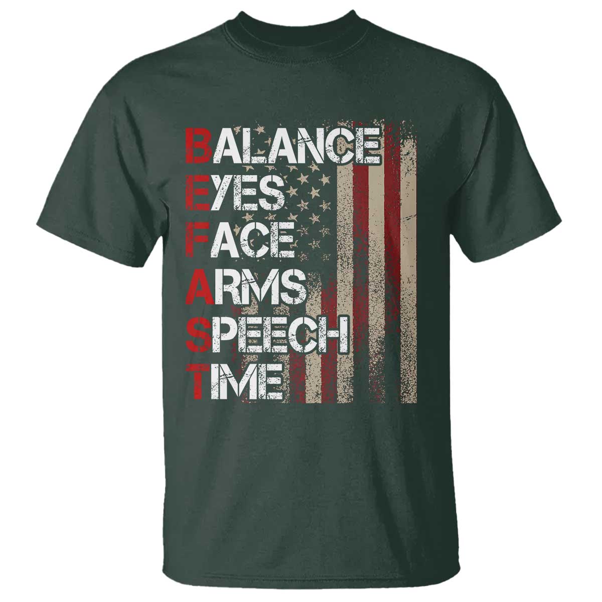 Stroke Awareness T Shirt BEFAST Stroke Symptoms Vintage American Flag