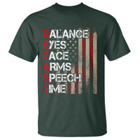 Stroke Awareness T Shirt BEFAST Stroke Symptoms Vintage American Flag