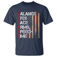 Stroke Awareness T Shirt BEFAST Stroke Symptoms Vintage American Flag