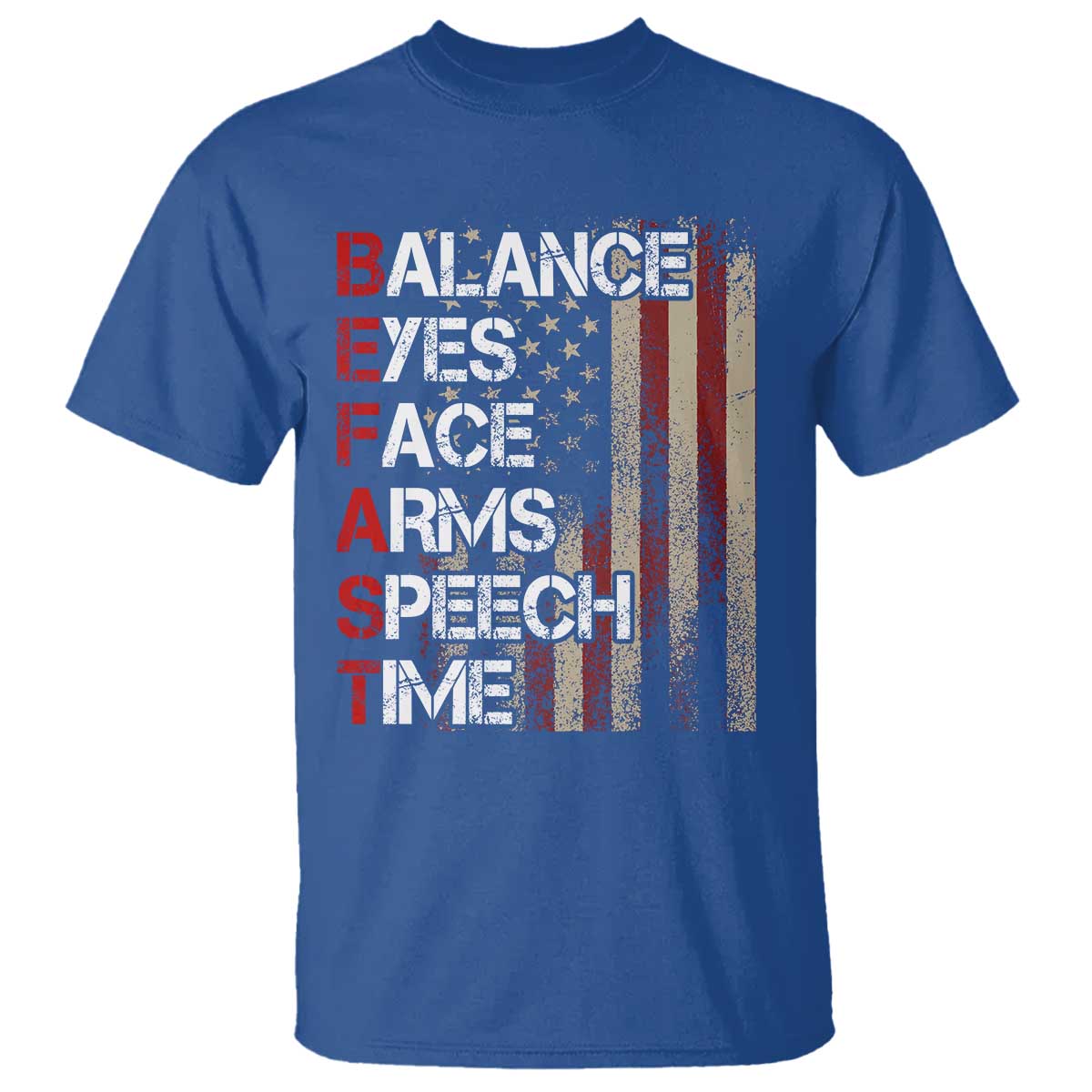 Stroke Awareness T Shirt BEFAST Stroke Symptoms Vintage American Flag