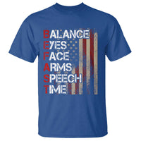 Stroke Awareness T Shirt BEFAST Stroke Symptoms Vintage American Flag
