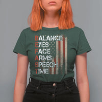 Stroke Awareness T Shirt For Women BEFAST Stroke Symptoms Vintage American Flag