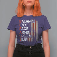 Stroke Awareness T Shirt For Women BEFAST Stroke Symptoms Vintage American Flag