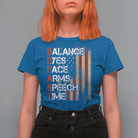 Stroke Awareness T Shirt For Women BEFAST Stroke Symptoms Vintage American Flag