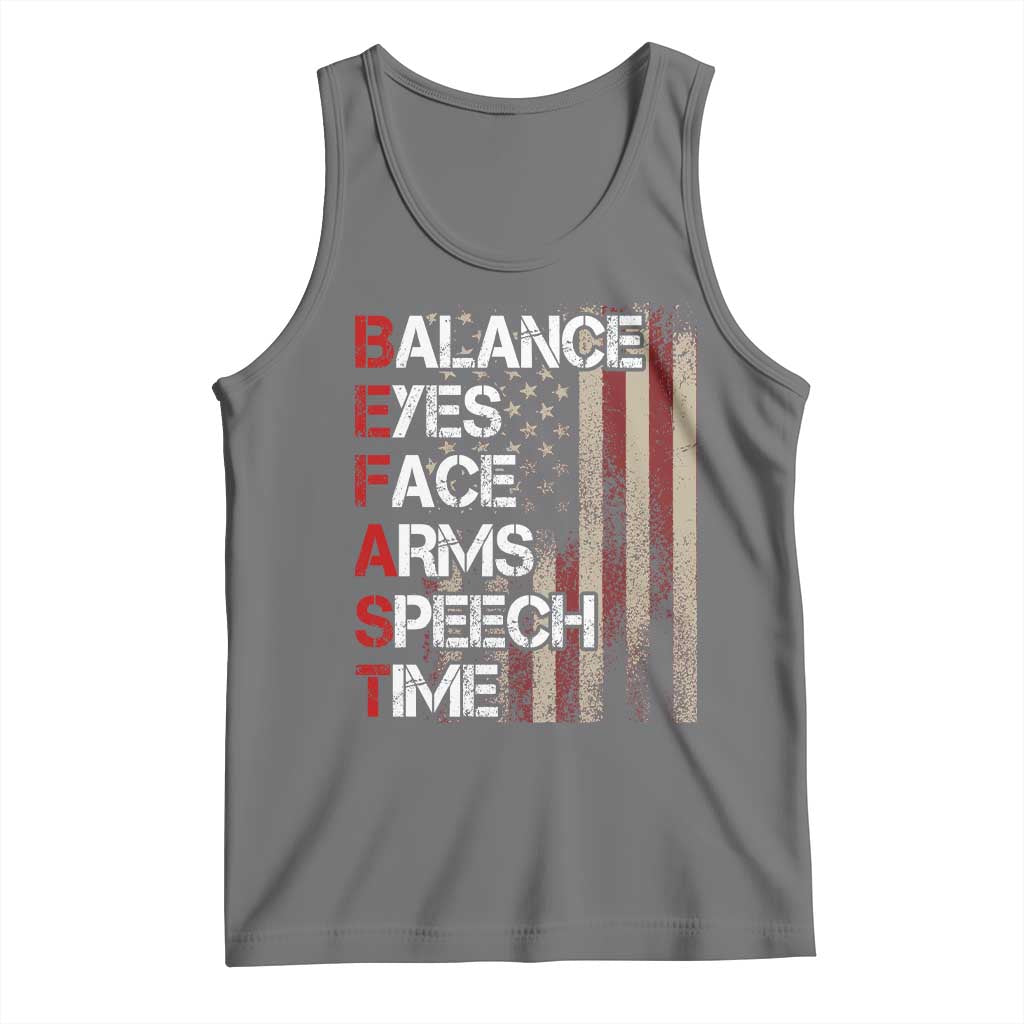 Stroke Awareness Tank Top BEFAST Stroke Symptoms Vintage American Flag
