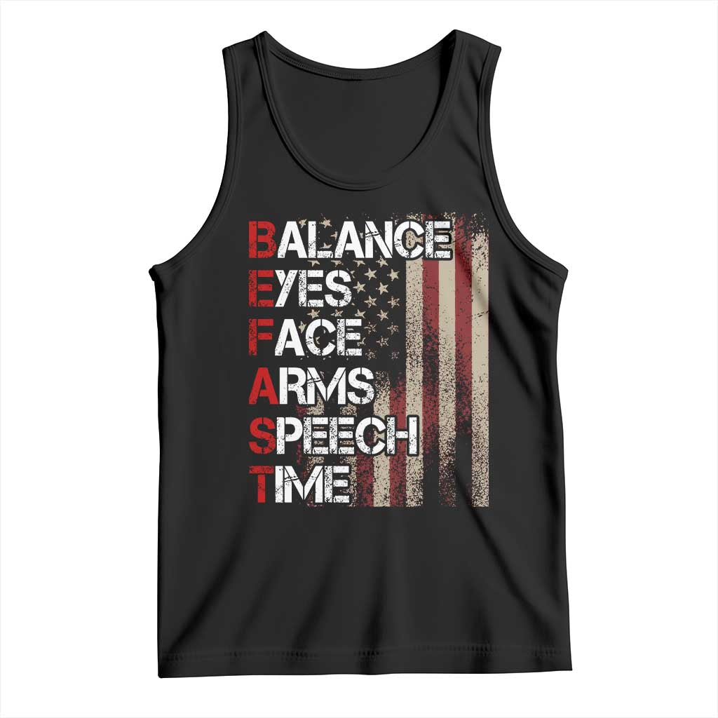 Stroke Awareness Tank Top BEFAST Stroke Symptoms Vintage American Flag
