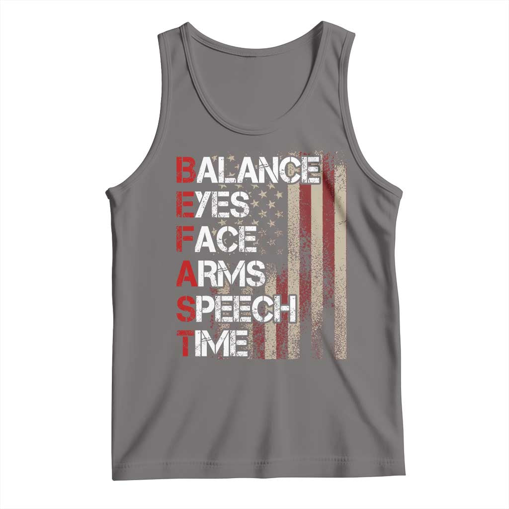 Stroke Awareness Tank Top BEFAST Stroke Symptoms Vintage American Flag