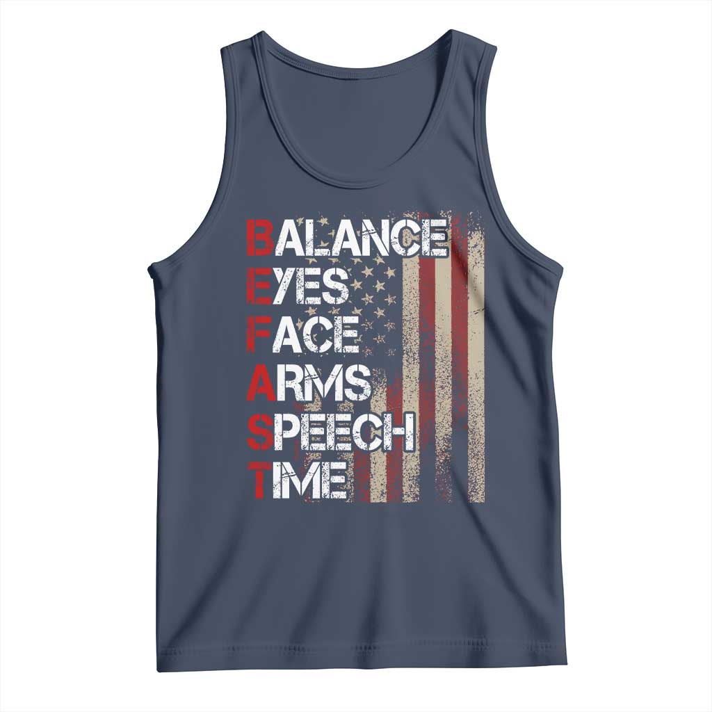 Stroke Awareness Tank Top BEFAST Stroke Symptoms Vintage American Flag