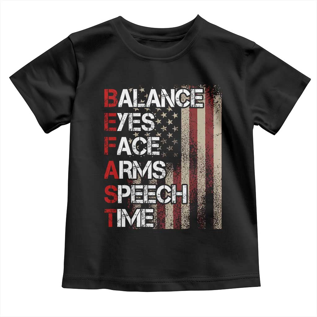 Stroke Awareness Toddler T Shirt BEFAST Stroke Symptoms Vintage American Flag