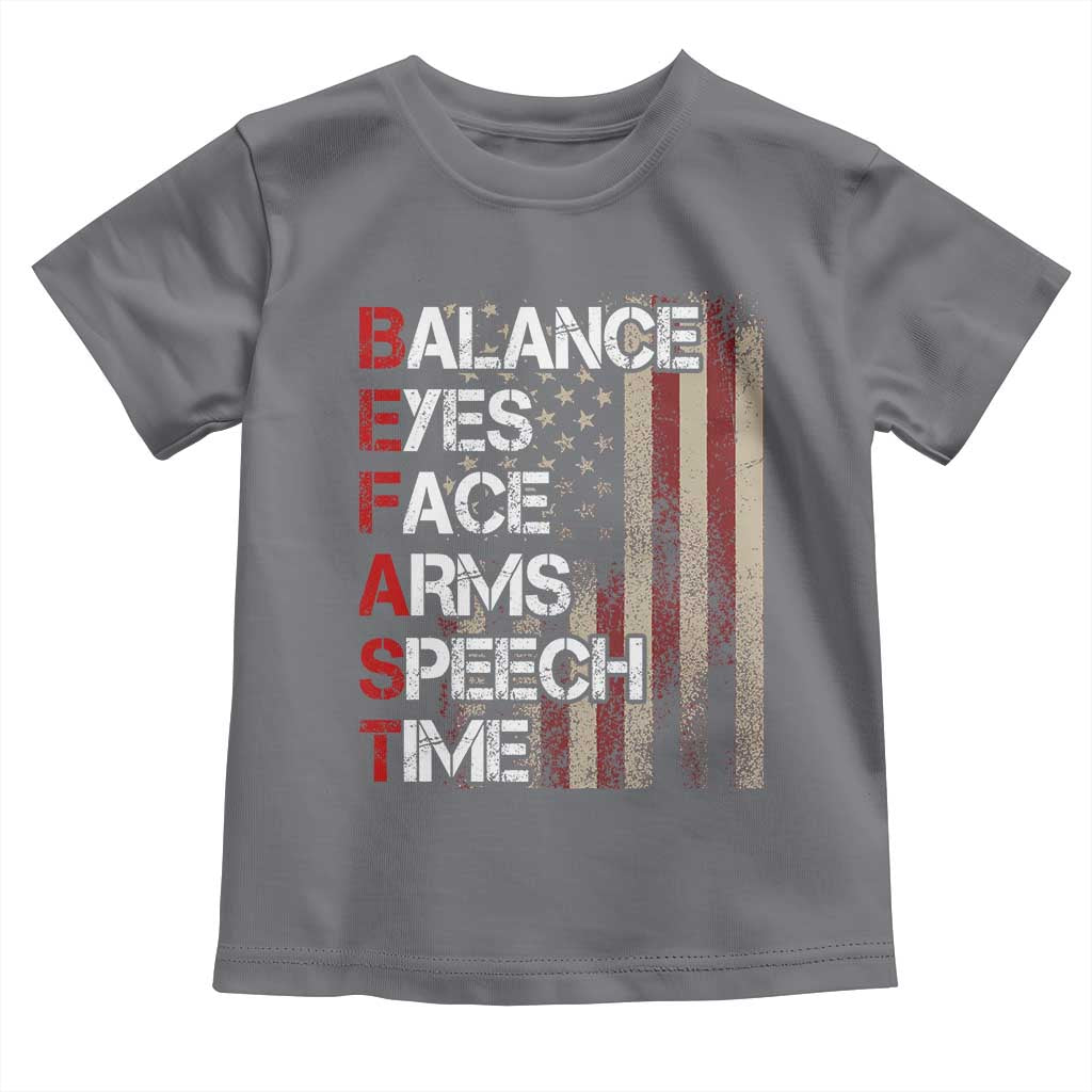 Stroke Awareness Toddler T Shirt BEFAST Stroke Symptoms Vintage American Flag
