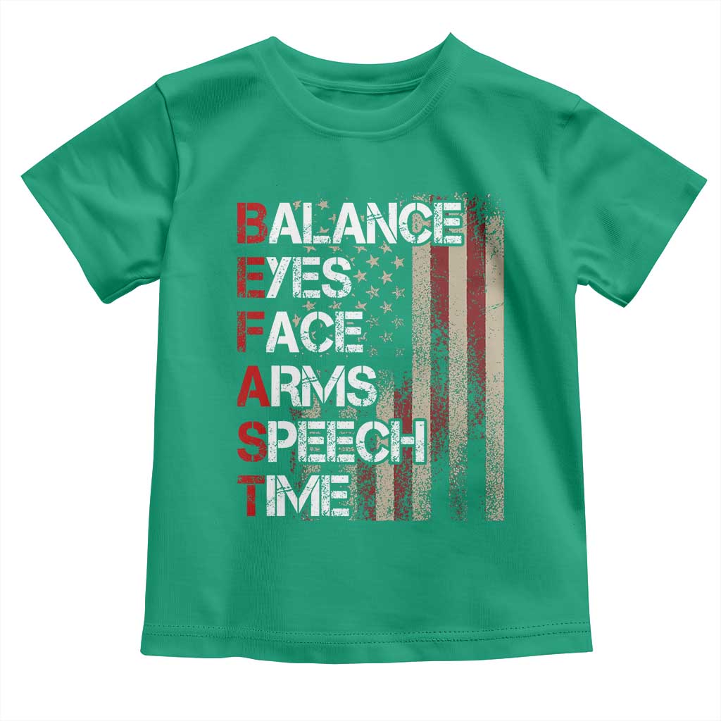 Stroke Awareness Toddler T Shirt BEFAST Stroke Symptoms Vintage American Flag