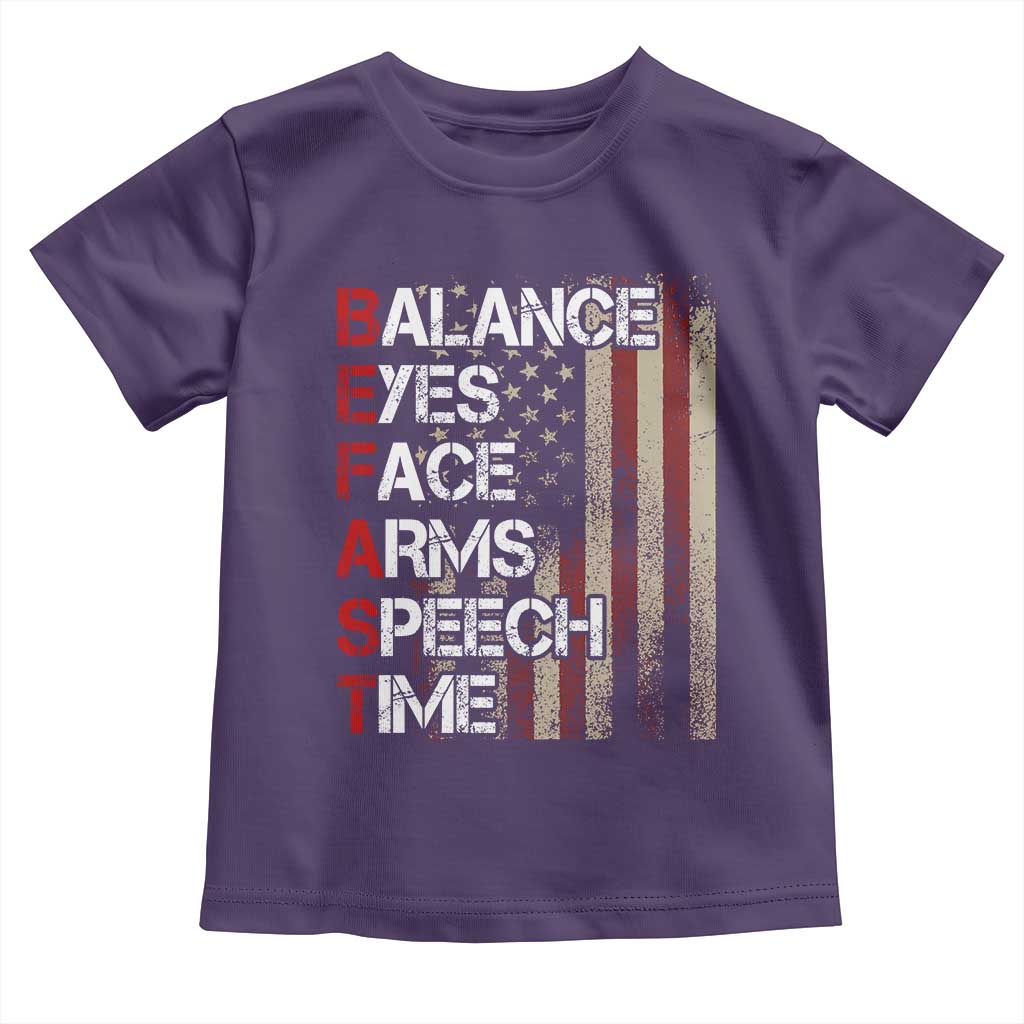 Stroke Awareness Toddler T Shirt BEFAST Stroke Symptoms Vintage American Flag