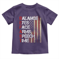Stroke Awareness Toddler T Shirt BEFAST Stroke Symptoms Vintage American Flag