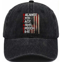 Stroke Awareness Washed Cotton Baseball Cap BEFAST Stroke Symptoms Vintage American Flag