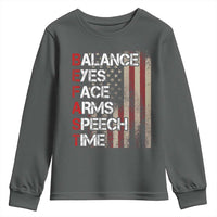 Stroke Awareness Youth Sweatshirt BEFAST Stroke Symptoms Vintage American Flag