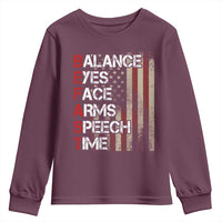 Stroke Awareness Youth Sweatshirt BEFAST Stroke Symptoms Vintage American Flag