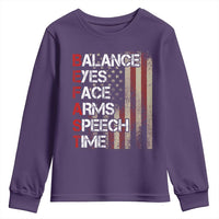 Stroke Awareness Youth Sweatshirt BEFAST Stroke Symptoms Vintage American Flag