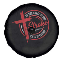 By The Grace Of God I'm A Survivor Stroke Awareness Spare Tire Cover