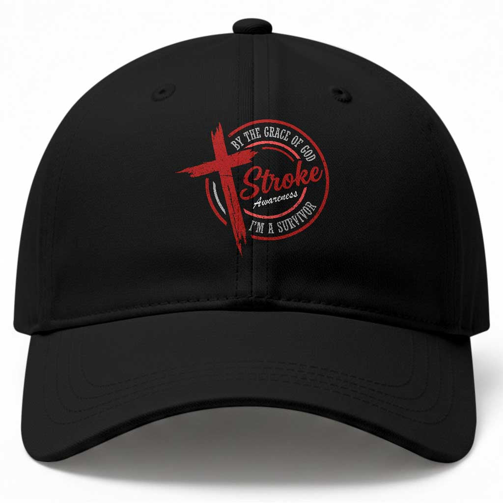 By The Grace Of God I'm A Survivor Stroke Awareness Baseball Cap